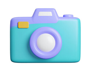 A sleek and colorful camera icon, perfect for illustrating modern digital photography concepts.