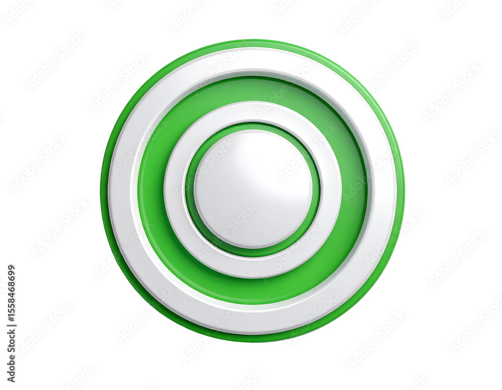 Aufkleber sleek green and white circular elements create a contemporary and visually appealing abstract graphi