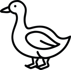 ducky, waterfowl, bird, yellow and black, cartoon, digital art, minimalist illustration
