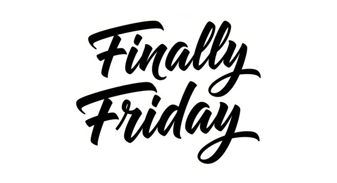 Finally friday: celebrating the end of the week with joyful handwritten typography