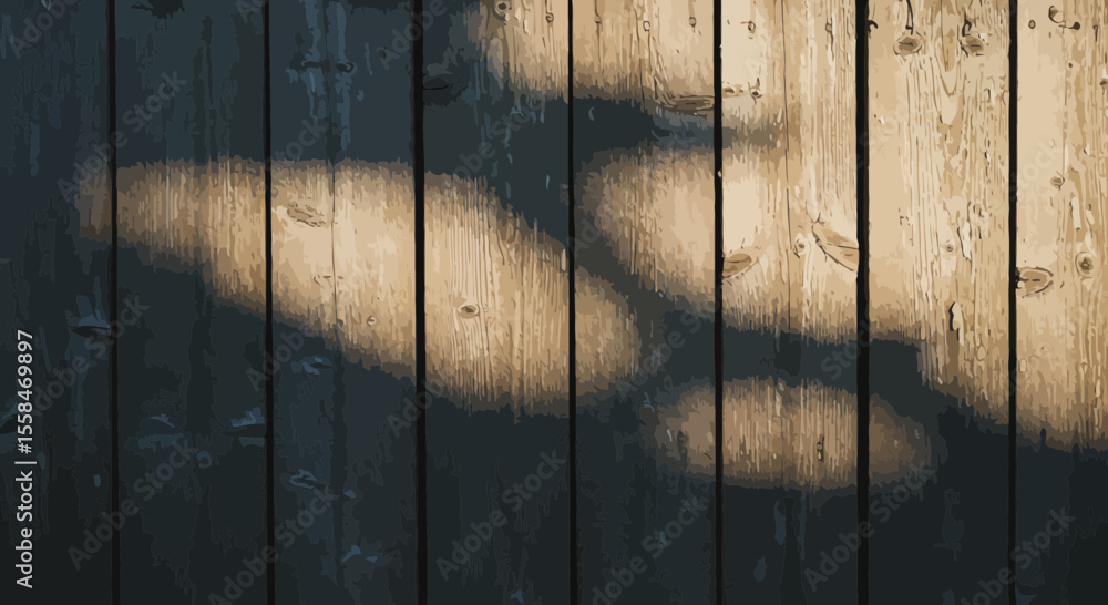 Poster abstract textured wood paneling background with dappled light creating a pattern