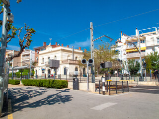 Estación de Sant Pol de Mar​ en la provincia de Barcelona, Cataluña, España