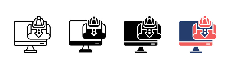 Return Work Plan icon sheet multiple style collection