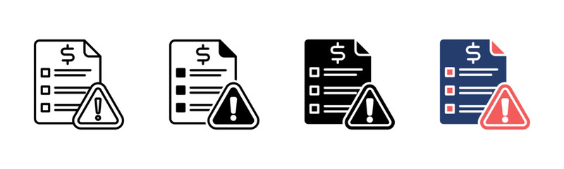 Risk Assessment icon sheet multiple style collection