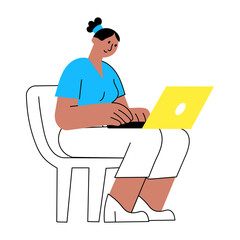 A flat style illustration showing a media manager 
