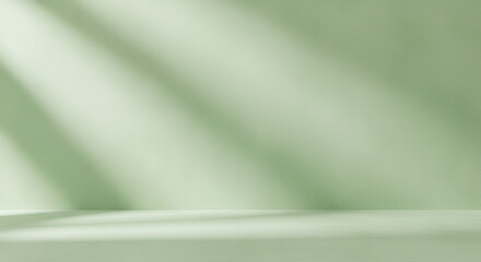 Soft Green Background with Light Rays Product Photography Backdrop