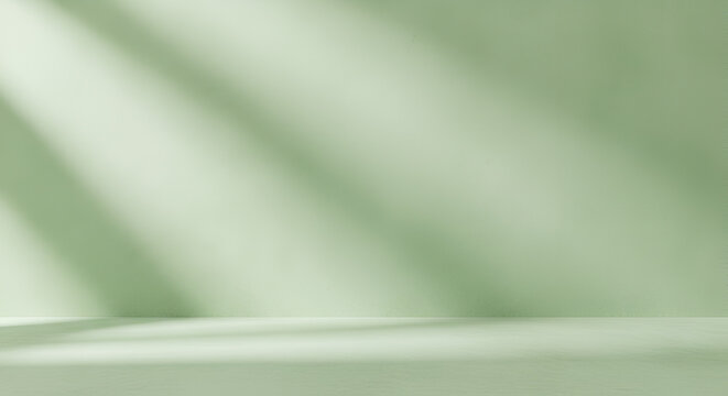 Soft Green Background with Light Rays Product Photography Backdrop