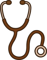 stethoscope vector illustration, stethoscope on white background, medical tool vector, doctor stethoscope 