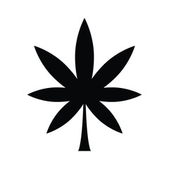 marijuana leaf icon vector design concept silhouette style