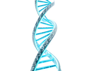 Glowing blue D N A helix molecule genetics biology