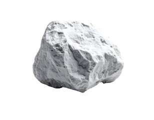 A naturally formed white rock with a rough and textured surface stands as a testament to earth's geology.