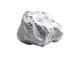 A naturally formed white rock with a rough and textured surface stands as a testament to earth's geology.