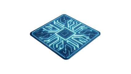 Glowing circuit board with intricate pathways technology
