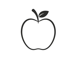 Fototapeta premium Elegant line art illustration of a ripe featuring a subtle stem and leaf, symbolizing health.