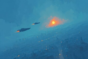 A cyberpunk-style portrait of a man with a digital face mask, glowing neon lines, and advanced robotic limbs . Beautiful simple AI generated image