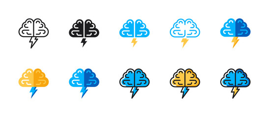 Brainstorming icon for creativity, teamwork, idea generation, innovation sessions, business collaboration, and problem-solving workshops.