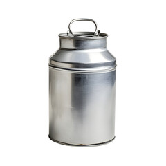 aluminium milk can isolated on a transparent background