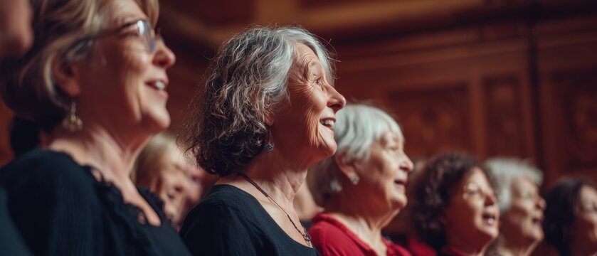 The Joyful Chorus of Women Celebrating Together in Musical Harmony - Powered by Adobe