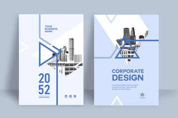 City Background Business Book Cover Design Template