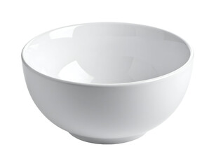 A pristine white ceramic bowl stands ready for culinary creations or serving everyday meals.