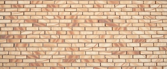Obraz premium Neutral beige-brown bricks form a classic herringbone pattern wall, bond, earth tones