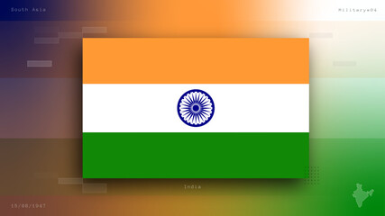 Indian Independence Day celebration on 15 August. Beautiful design for the Independence Day of India along with India's flag. 