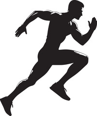 Athlete No 5 Vector Illustration – Dynamic Sports Character with Energetic Pose

