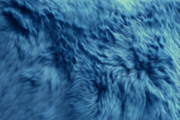 Fototapeta premium Textura verde peluda abstracta, Fondo de pelo azul suave en alta resolución, Textura de pelaje artificial azul realista, Fondo artístico azul esponjoso para diseño, Textura ecológica fibra suave
