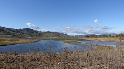 Magnificent Mountain view at Lake Hume and the surrounding valleys in Tallangatta Victoria, Australia.