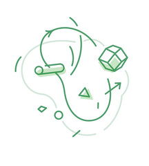 Illustration of linear geometric shapes. Vector. Abstract composition. Images for the background. A simple pattern. Background for design projects.