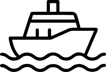 Ferry icon flat boat transport symbol