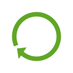 Circular Cycle: A green arrow seamlessly loops in a continuous motion, it conveys the concept of renewal and the never-ending process of progress.