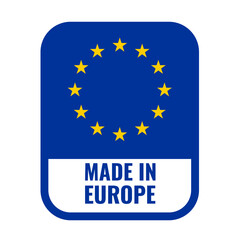 made in european union, eu, made in europe – label mark – vector illustration
