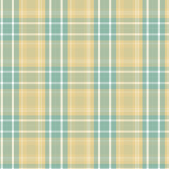 Soft Pastel Plaid Fabric Texture - Seamless Mint Green and Yellow Tartan