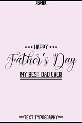 Cursive Text Typography Of Happy Father's Day Vertical Template