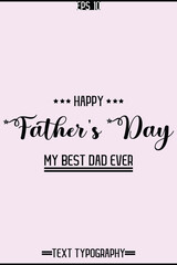 Cursive Text Typography Of Happy Father's Day Vertical Template