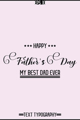 Cursive Text Typography Of Happy Father's Day Vertical Template