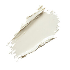 Light beige paint stroke on a transparent background for artistic use, cutout PNG