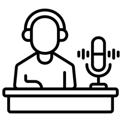 Naklejka premium Broadcaster Icon