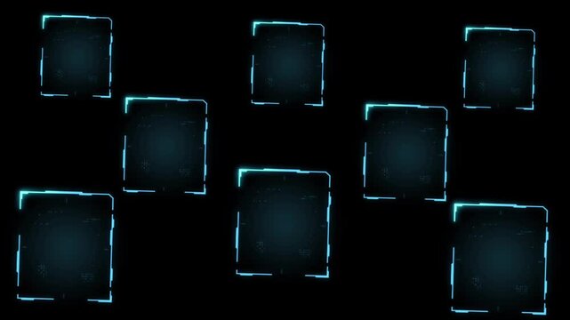 Technology scanner animation to show technology finger thumb scane.