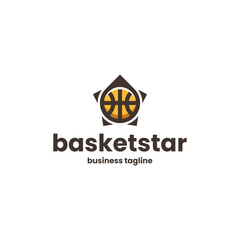 basketball star logo vector