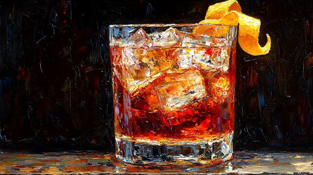 Cocktail in glass - Powered by Adobe