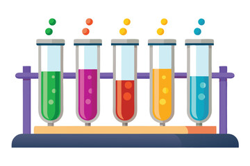 Colorful Chemistry Exploring Vibrant Solutions in Test Tubes