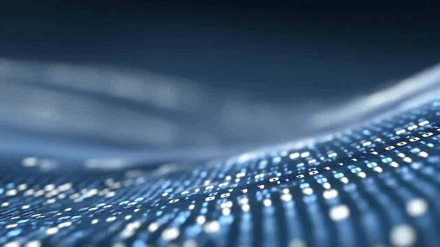 Dynamic Abstract Digital Grid with Moving Binary Data Analysis