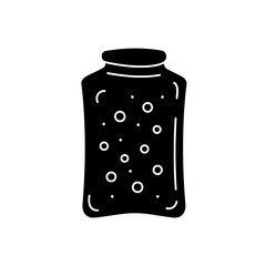 Jar of bubbles: A minimalist silhouette captures the essence of bubbles inside a jar, evoking a sense of mystery and wonder.