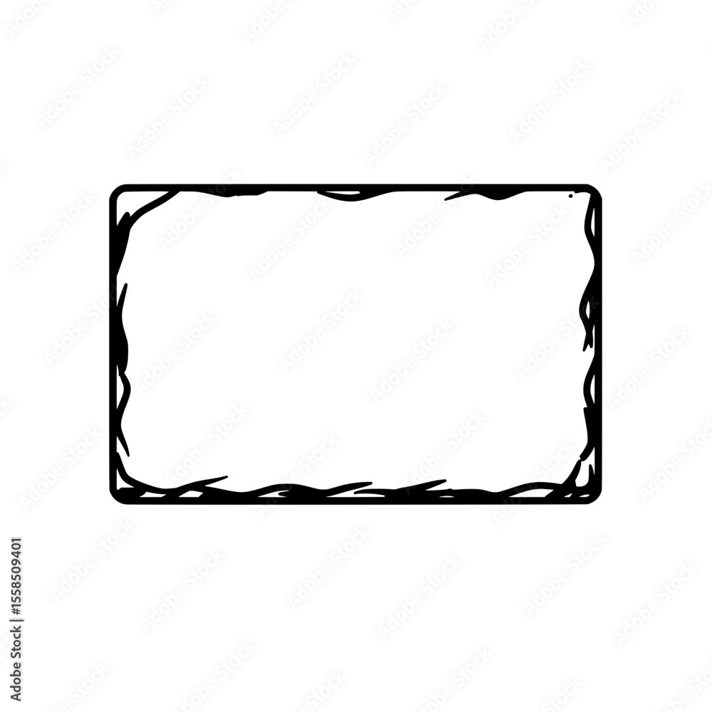 Fototapete Blank Frame: A simple frame on the paper, perfect for adding a custom image.