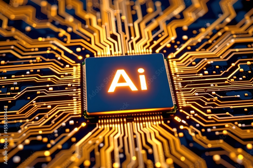 Aufkleber exploring artificial intelligence circuits digital realm technology artwork futuristic environment c