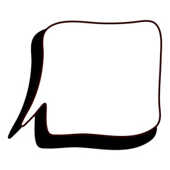 Fototapeta premium Speech Bubble Black and White Illustration Set 
