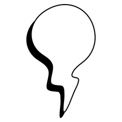  Speech Bubble Black and White Illustration Set 