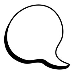  Speech Bubble Black and White Illustration Set 